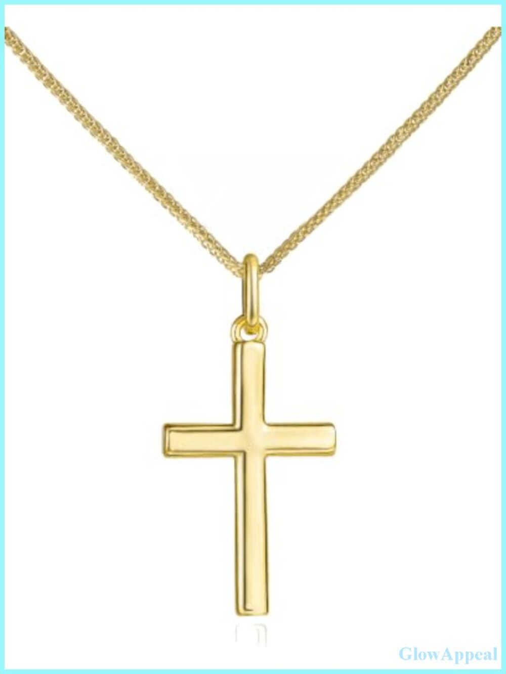 14K Gold Plated Cross Necklace for Women Dainty Hypoallergenic Adjustable Chain